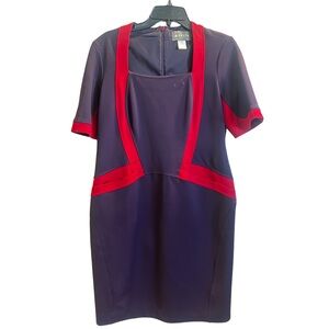 Zac Posen Passport Plum Color Block Dress Uniform For Delta Airlines